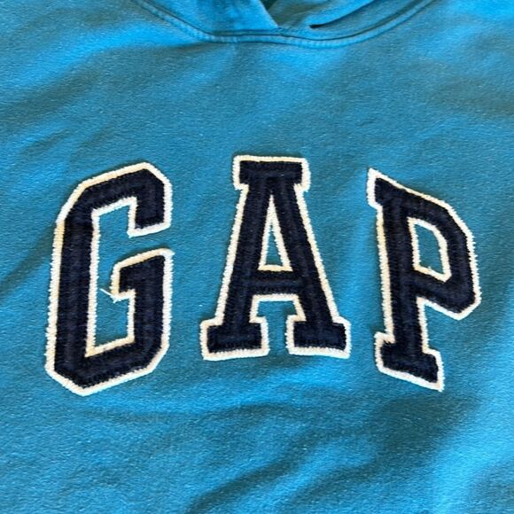GAP Stretch Girl's Blue Long Sleeves Pullover Hoodie Sweater Size Medium - Picture 2 of 7